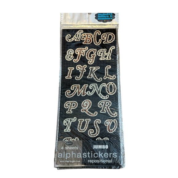 🆕Lot of 6 Different Jumbo Letters/Numbers Sticker Pks For Scrapbooking/Journals - Picture 5 of 7